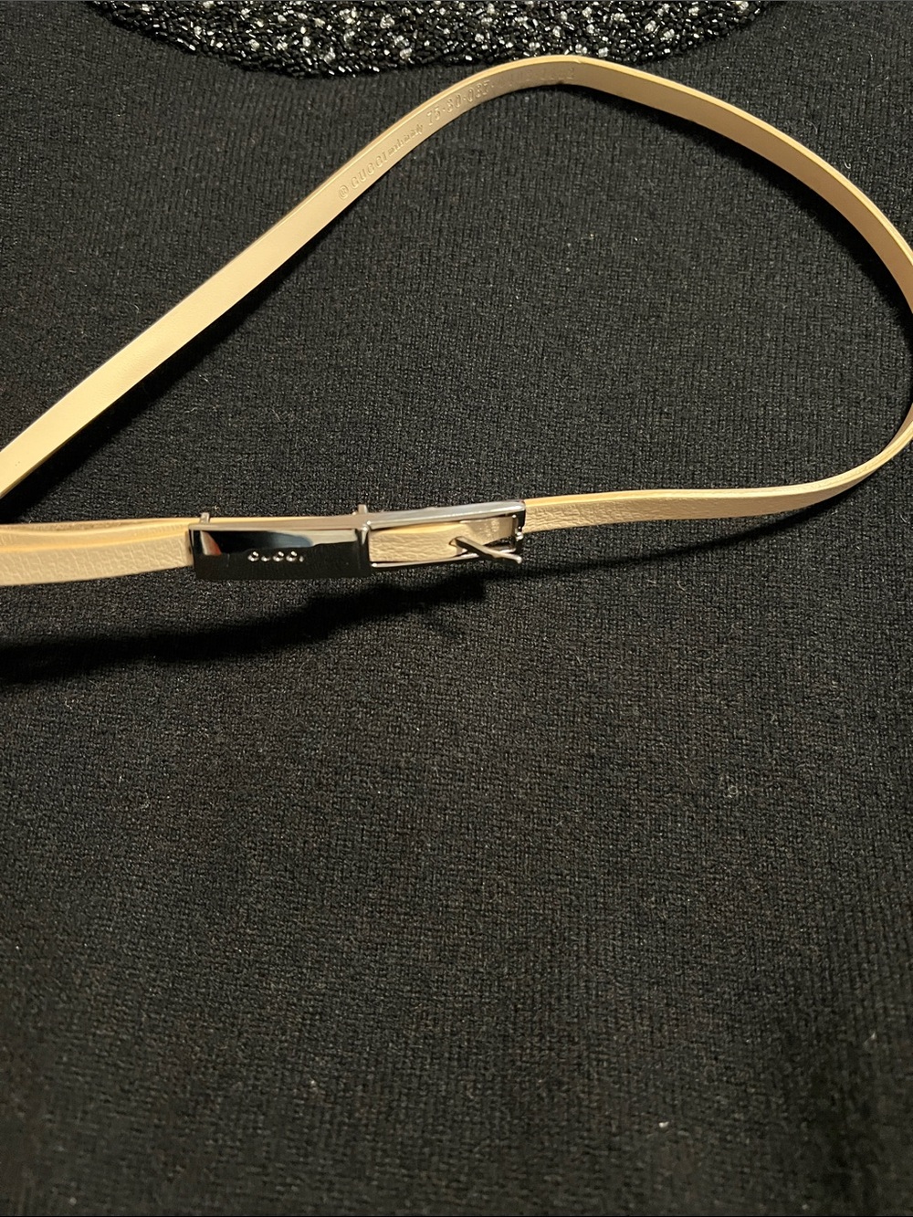 Authentic Gucci belt in cream leather - Picture 3 of 3
